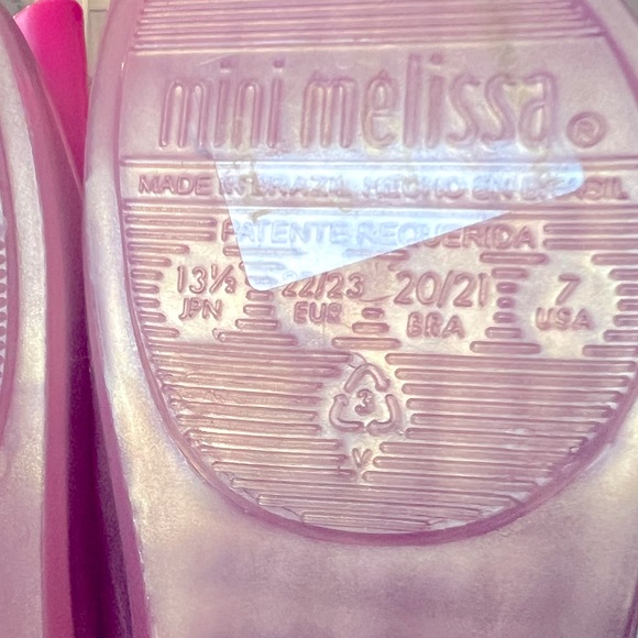 Mini Melissa Mary Janes NWT Bow Pink - Picture 5 of 6